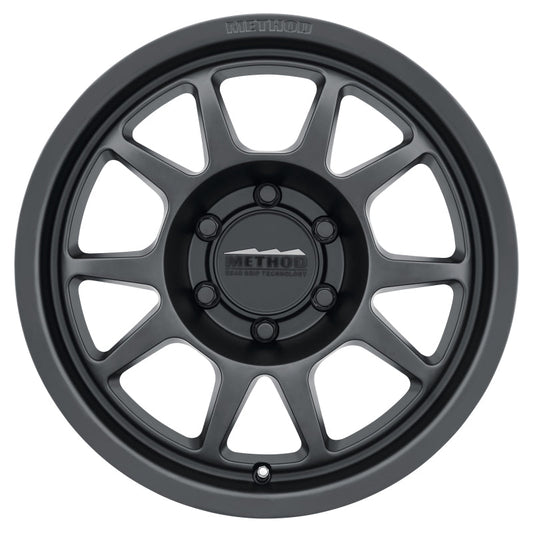 Method Mr702 17x7.5 +50mm Offset 6x130 84.1mm CB Matte Black Wheel - Mammoth Racing -