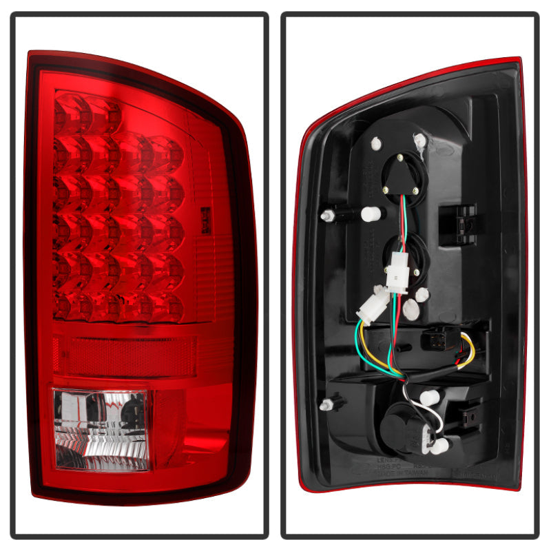 Spyder Dodge Ram 02-06 1500/Ram 2500/3500 03-06 LED Tail Light Red Clear ALT-YD-DRAM02-LED-RC - Mammoth Racing -