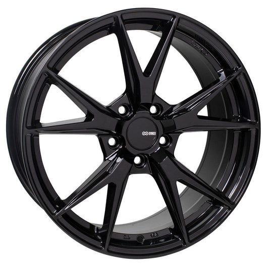 Enkei Phoenix 18x8 45mm Offset 5x100 72.6mm Bore Gloss Black Wheel - Mammoth Racing -