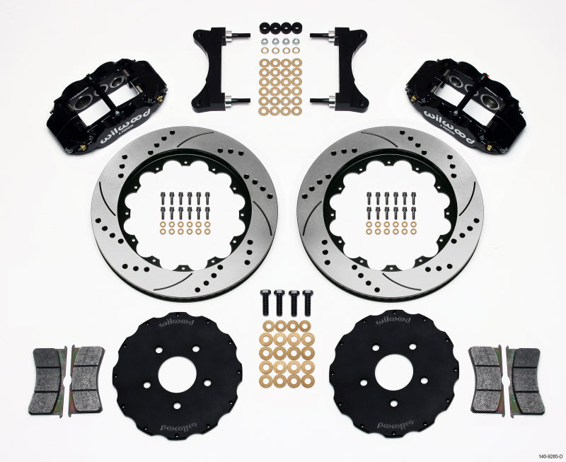 Wilwood Narrow Superlite 6R Front Hat Kit 14.00in Drilled Mitsubishi EVO Viii - My Store