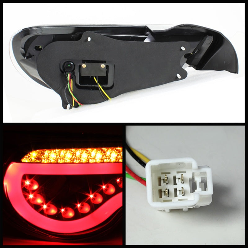 Spyder Scion FRS 12-14/Subaru BRZ 12-14 Light Bar LED Tail Lights Black ALT-YD-SFRS12-LBLED-BK - Mammoth Racing -