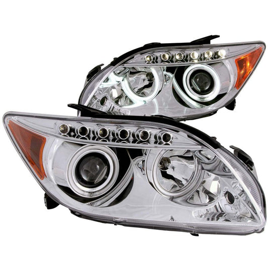 ANZO 2005-2010 Scion Tc Projector Headlights w/ Halo Chrome (CCFL) - Mammoth Racing -
