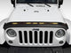 AVS 2007-2018 Jeep Wrangler JK Aeroskin Low Profile Hood Shield w/ Lights - Black - Mammoth Racing -