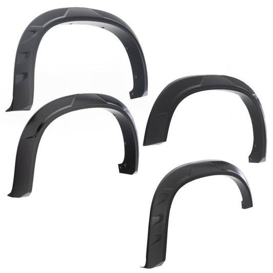 Bushwacker 19-21 Chevrolet Silverado 1500 DRT Style Flares 4pc - Black - Mammoth Racing -