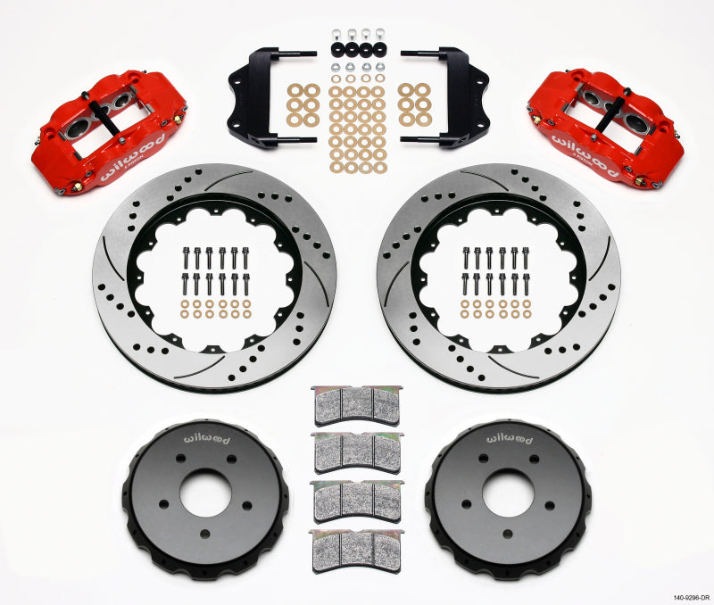 Wilwood Narrow Superlite 6R Front Hat Kit 14.00in Drilled Red 2004-2006 Pontiac GTO - My Store