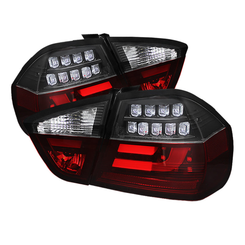 Spyder BMW E90 3-Series 06-08 4Dr LED Indicator LED Tail Lights Blk ALT-YD-BE9006-LBLED-G2-BK - Mammoth Racing -