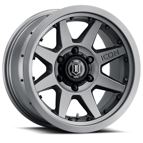 Icon Rebound Pro 17x8.5 5x4.5 0mm Offset 4.75in BS 71.5mm Bore Titanium Wheel - Mammoth Racing -