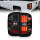 ANZO 15-19 Chevy Silverado 2500HD/3500HD (Factory Halogen Only) LED Tail Lights Black w/Clear Lens - Mammoth Racing -