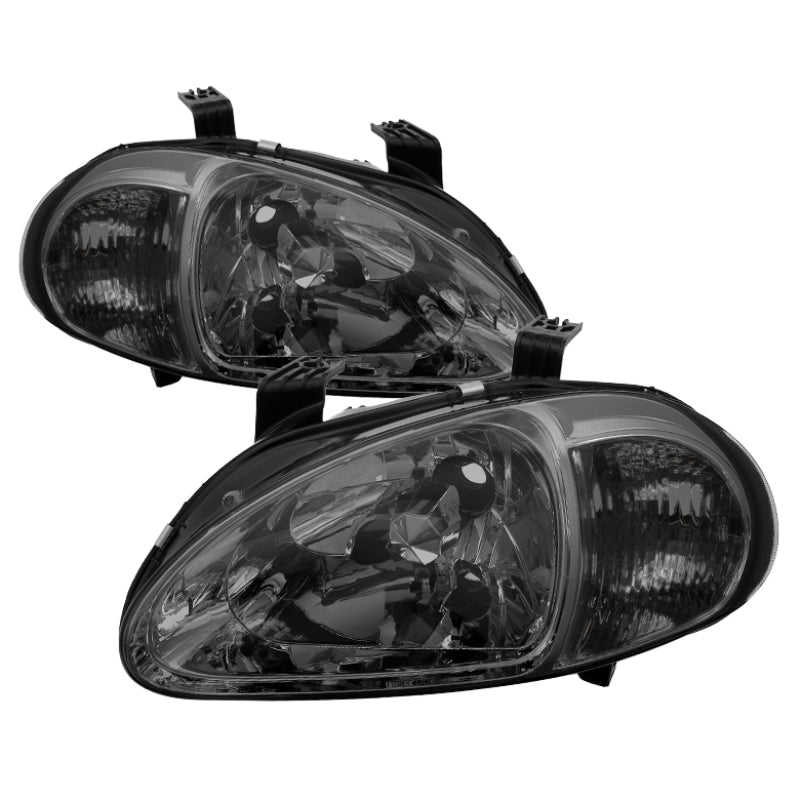 Xtune Honda Del Sol 93-97 1Pc Crystal Headlights Smoke HD-ON-HDEL93-1P-SM - Mammoth Racing -