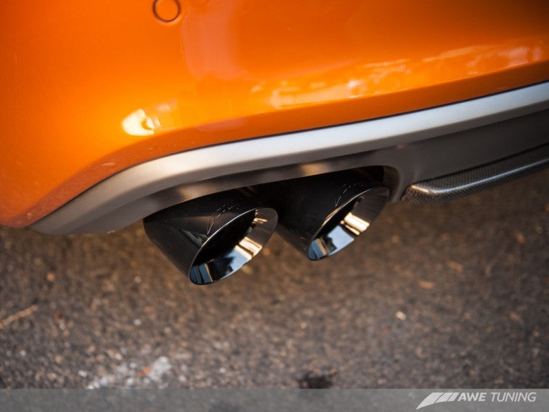 AWE Tuning Audi B8.5 S5 3.0T Track Edition Exhaust - Diamond Black Tips (90mm) - Mammoth Racing -