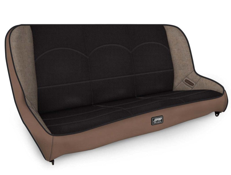 PRP Jeep Jku/jlu Low Back Rear Bench - Tan / Black - Mammoth Racing -