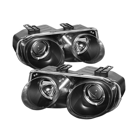 Spyder Acura Integra 98-01 Projector Headlights LED Halo -Black High H1 Low 9006 PRO-YD-AI98-HL-BK - Mammoth Racing -