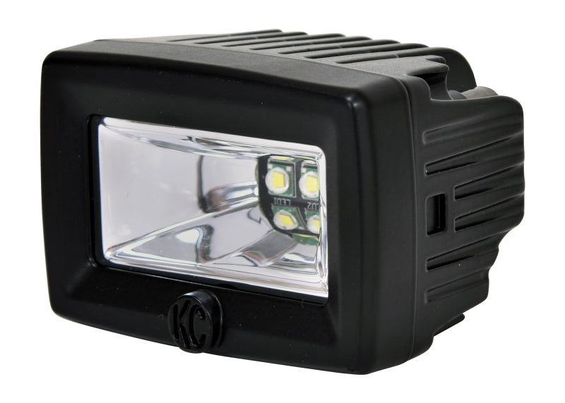 KC HiLiTES C-Series 2in. C2 LED Light 20w Area Flood Beam (Pair Pack System) - Black - Mammoth Racing -