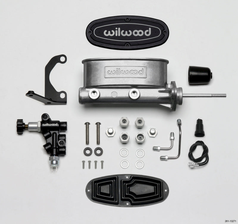 Wilwood HV Tandem M/C Kit w L/H Bracket & Prop Valve - 7/8in Bore-W/Pushrod - My Store