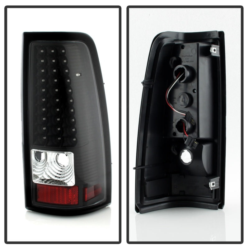 Xtune Chevy Silverado 1500/2500/3500 99-02 LED Tail Lights Black ALT-ON-CS99-LED-BK - Mammoth Racing -