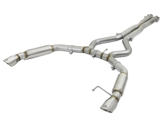 aFe MACHForce XP 3in Aggressive Toned Cat-Back Exhausts w/ Polished Tips 15-17 Ford Mustang V6/V8 - Mammoth Racing -