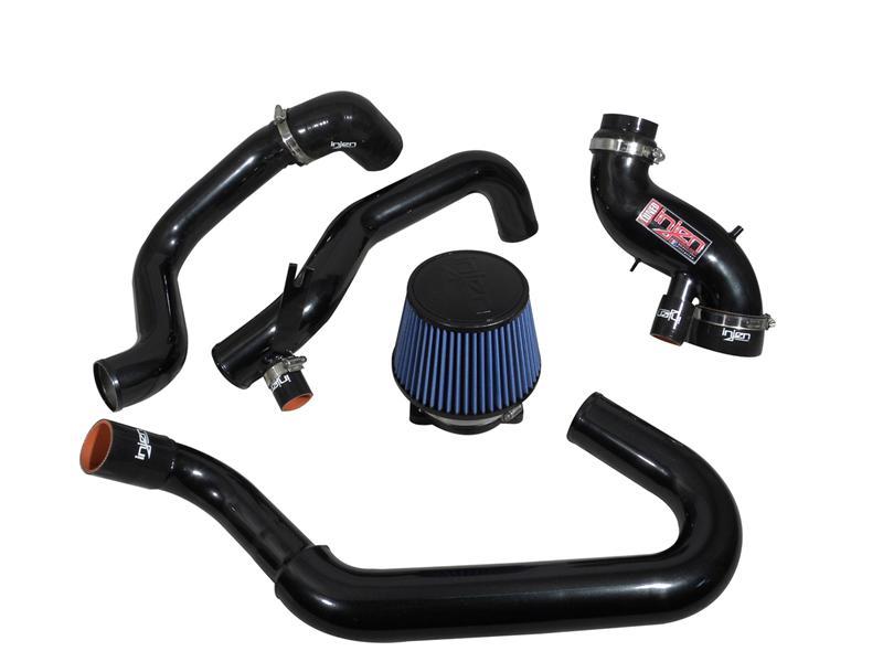 Injen 03-06 Evo 8/9/MR Cast Aluminum Intake System w/ Full Intercooler Piping Black Short Ram Intake - Mammoth Racing -