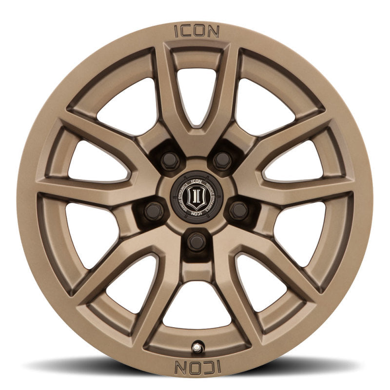 Icon Vector 5 17x8.5 5x5 -6mm Offset 4.5in BS 71.5mm Bore Bronze Wheel - Mammoth Racing -
