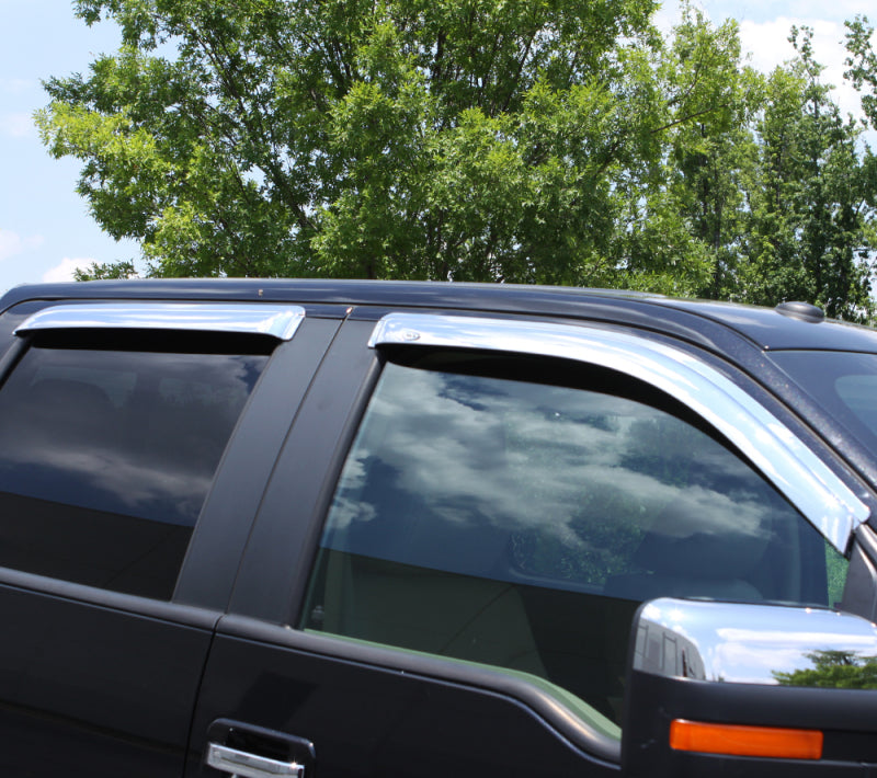 AVS 13-22 Buick Encore (not GX) Ventvisor Outside Mount Window Deflectors 4pc - Chrome - Mammoth Racing -