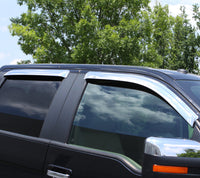 AVS 15-22 Ford Edge Ventvisor Front & Rear Window Deflectors 4pc - Chrome - Mammoth Racing -