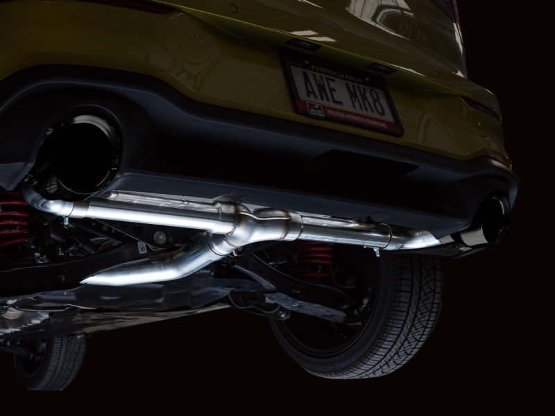 AWE 2022 VW GTI MK8  Track Edition Exhaust - Diamond Black Tips - Mammoth Racing -