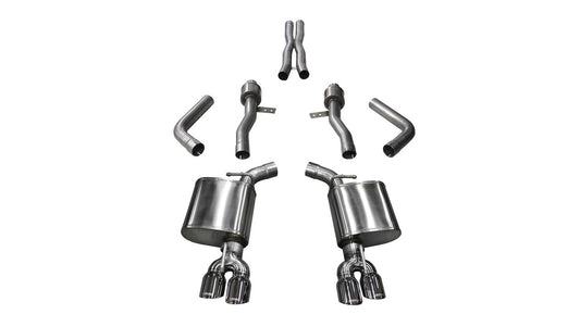 Corsa 17-18 Dodge Challenger 5.7L V8 Sport Cat-Back Dual Rear Exit w/3.5in Polished Tips - Mammoth Racing -
