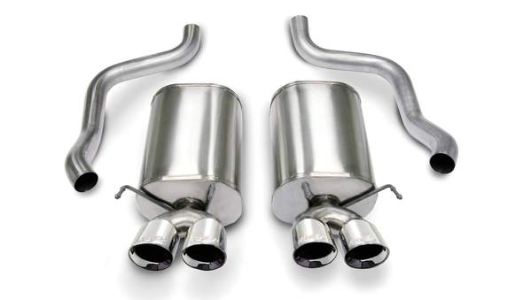 Corsa 21009 Corvette 2.5 Inch Axle-Back Dual Rear Exit with Twin 4.5 Inch Polished Pro-Series Tips Sport Sound 05-07 Corvette - Mammoth Racing -COR21009