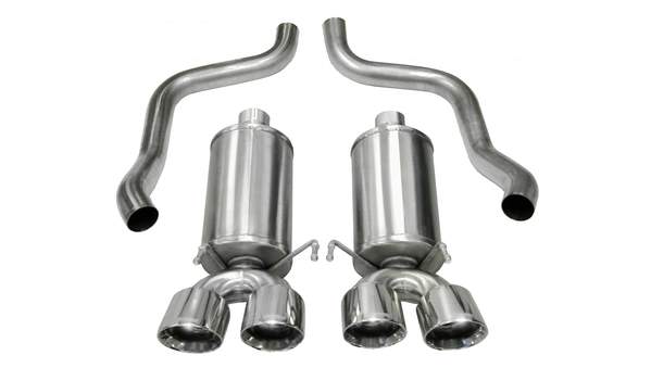 Corsa 21010 Corvette 2.5 Inch Axle-Back Dual Rear Exit with Twin 4.5 Inch Polished Pro-Series Tips Xtreme Sound 05-07 Corvette - Mammoth Racing -COR21010