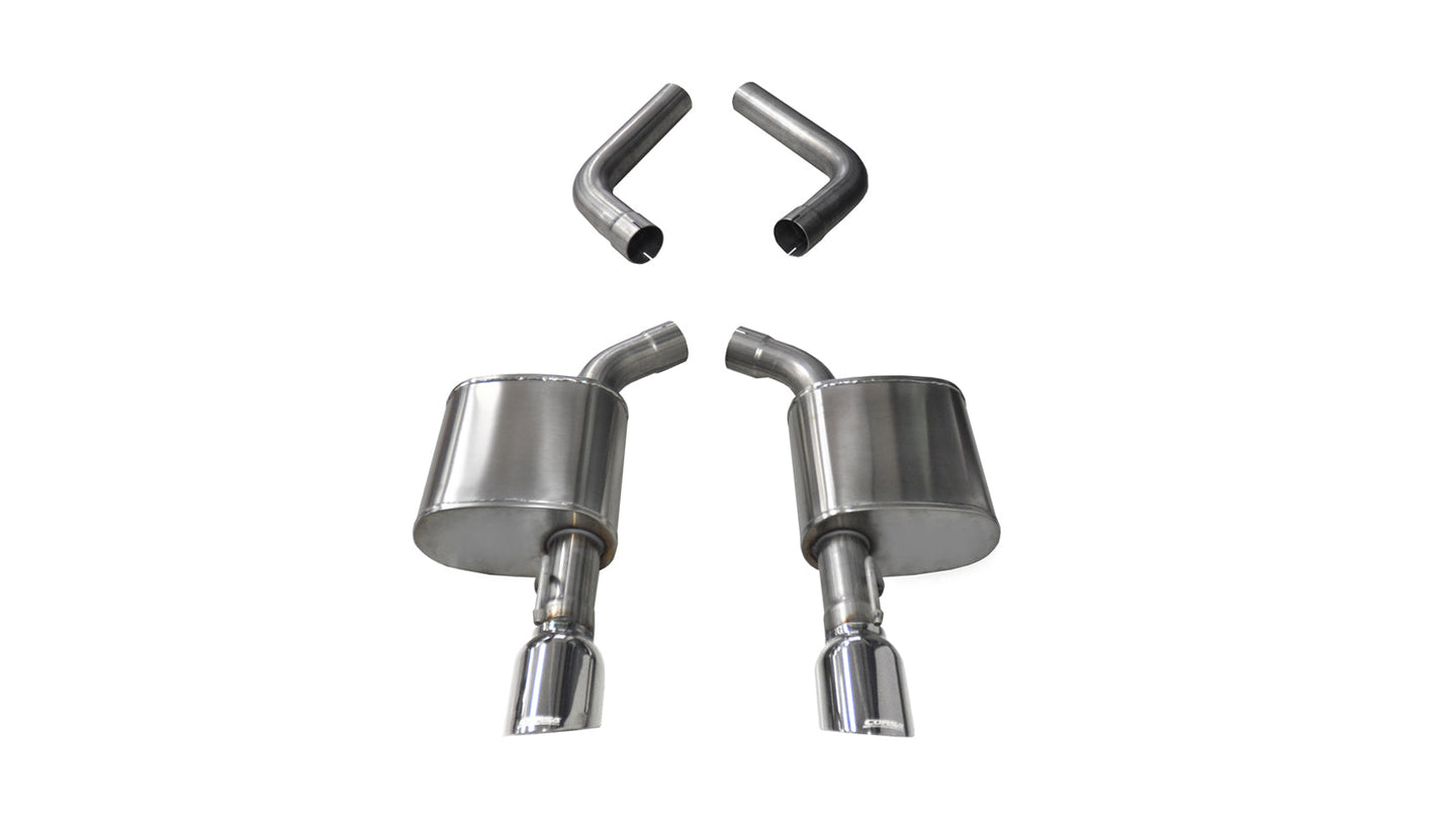 21019 Corsa 4.5 Inch Axle-Back Dual Rear Exit 15-18 Charger 6.4L with Polished Pro-Series Tips Corsa Performance - Mammoth Racing -COR21019