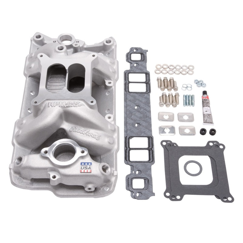 Edelbrock Manifold Installation Kit Performer RPM Air-Gap SBC 1957-1986 Natural Finish - My Store