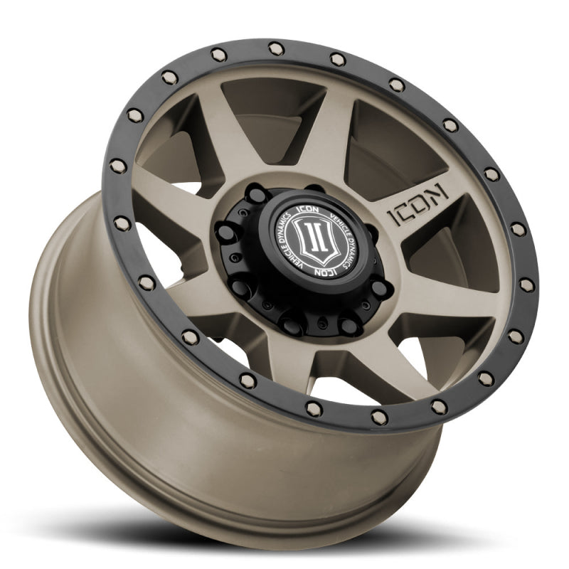 Icon Rebound HD 18x9 8x6.5 12mm Offset 5.5in BS 121.4mm Bore Bronze Wheel - Mammoth Racing -