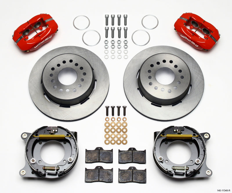 Wilwood Forged Dynalite P/S Park Brake Kit Red 55-57 Chevy 2.34in Offset - Mammoth Racing -