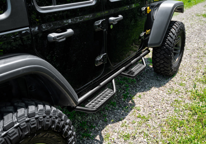 N-Fab 21-22 Ford Bronco 4 Door SRW RS Nerf Step - Full Length - 2in - Tex. Black - Mammoth Racing -
