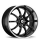Konig Lightning 16x7 10x100/114.3 Et40 Black/Machine Lip - Mammoth Racing -