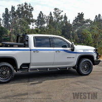 Westin 2020 Chevy Silverado 2500/3500 Crew Cab (6.5ft Bed) HDX W2W Nerf Step Bars - Textured Black - Mammoth Racing -