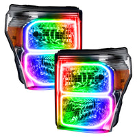 Oracle Ford F250/350 11-16 Dynamic Halo Kit - Square Ring Design - ColorSHIFT - Dynamic - Mammoth Racing -
