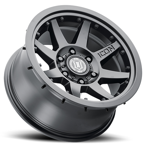 Icon Rebound Pro 17x8.5 5x4.5 0mm Offset 4.75in BS 71.5mm Bore Satin Black Wheel - Mammoth Racing -