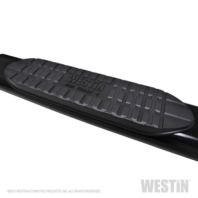 Westin 2019 Chevrolet Silverado Double Cab PRO TRAXX 6 Oval Nerf Step Bars - Black - Mammoth Racing -