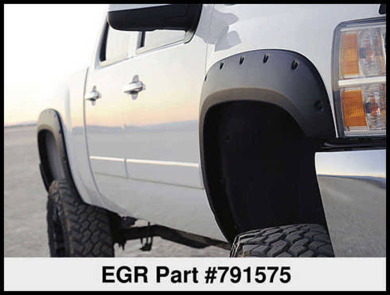 EGR 14+ Chev Silverado 6-8ft Bed Bolt-On Look Fender Flares - Set - Matte - Mammoth Racing -