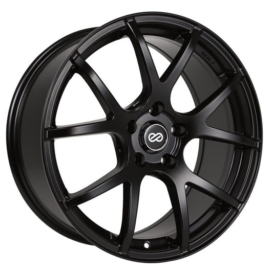 Enkei M52 18x8 40mm Offset 5x114.3 Bolt Pattern 72.6mm Bore Dia Matte Black Wheel - Mammoth Racing -