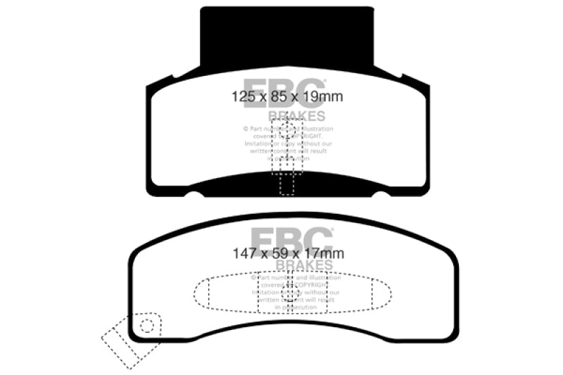 EBC 92-99 Chevrolet C30 DRW Yellowstuff Front Brake Pads - My Store