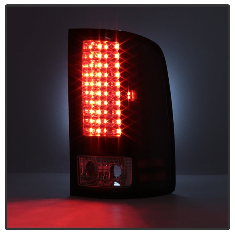 Spyder GMC Sierra 07-13 (Not fit 3500 Dually 4 Rear Wheels)LED Tail Lights Black ALT-YD-GS07-LED-BK - Mammoth Racing -
