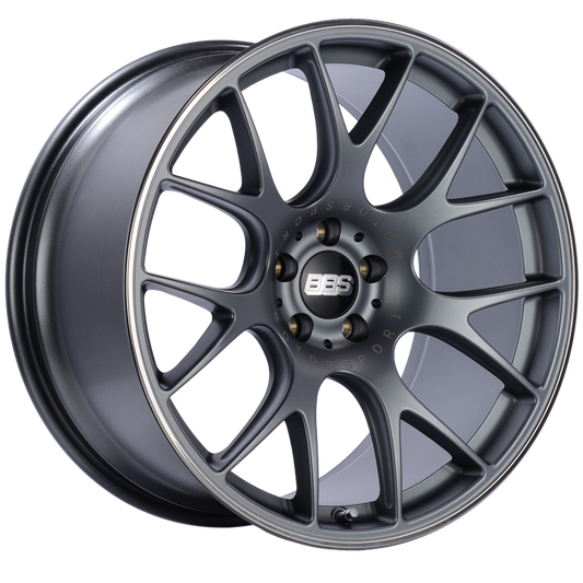 BBS CH-R 20x10.5 5x112 ET25 Satin Titanium Polished Rim Protector Wheel -82mm PFS/Clip Required - Mammoth Racing -