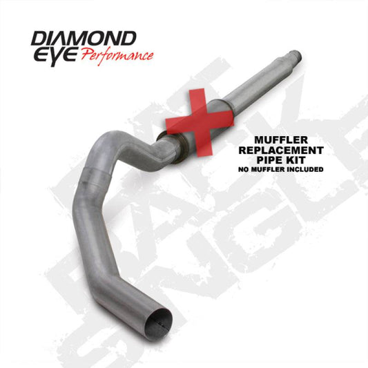 Diamond Eye KIT 5in CB MFLR RPLCMENT PIPE SGL AL: 03-07 FORD 6.0L F250/F350 - Mammoth Racing -