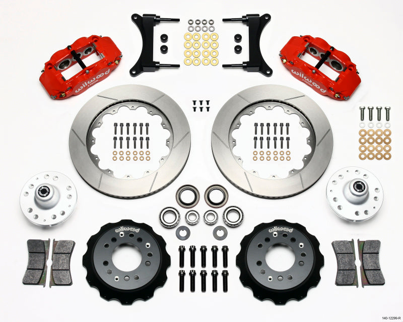 Wilwood Narrow Superlite 6R Front Hub Kit 14.00in Red 79-87 GM G Body - Mammoth Racing -