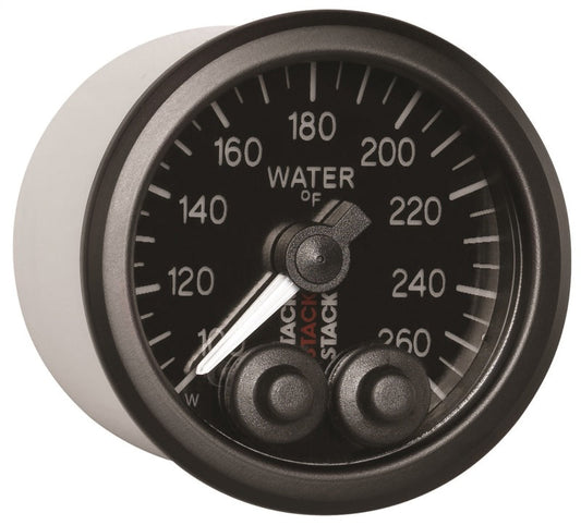 Autometer Stack Pro Control 52mm 100-260 deg F Water Temp Gauge - Black (1/8in Nptf Male) - My Store