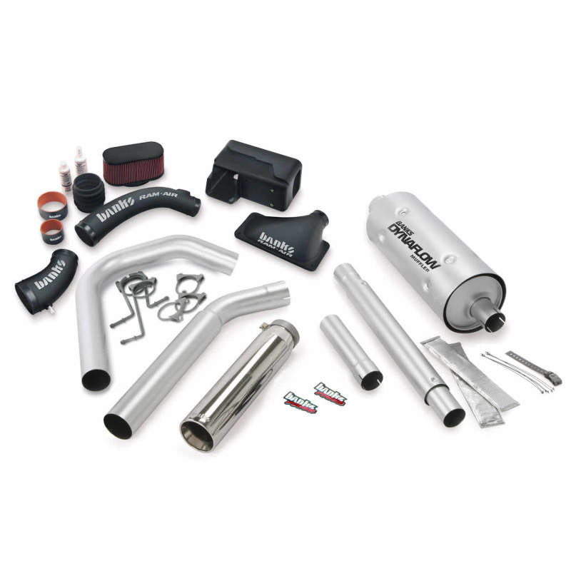 Banks Power 16-17 Ford 6.8L MH-A Stinger Bundle - SS Single Exhaust Left Exit w/ Chrome Tip - Mammoth Racing -