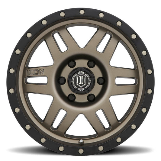 Icon Six Speed 17x8.5 6x5.5 25mm Offset 5.75in BS 108.1mm Bore Bronze Wheel