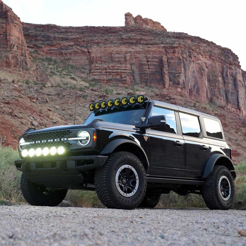 KC HiLiTES 21+ Ford Bronco 39in. Gravity LED Pro6 Light Bar Kit Front Bumper - Mammoth Racing -