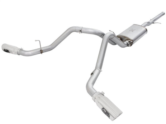 aFe Mach Force-XP Exhaust 3in Cat-Back SS 14-15 GM 1500 Trucks 4.3L/5.3L Dual Split w/ Polished Tip - Mammoth Racing -